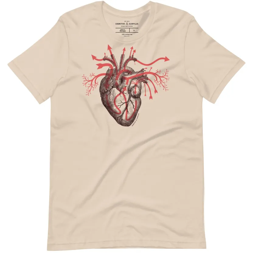 Cognitive Surplus Heart Blood Flow Graphic Tee* Unisex Graphic Tees | Medicine