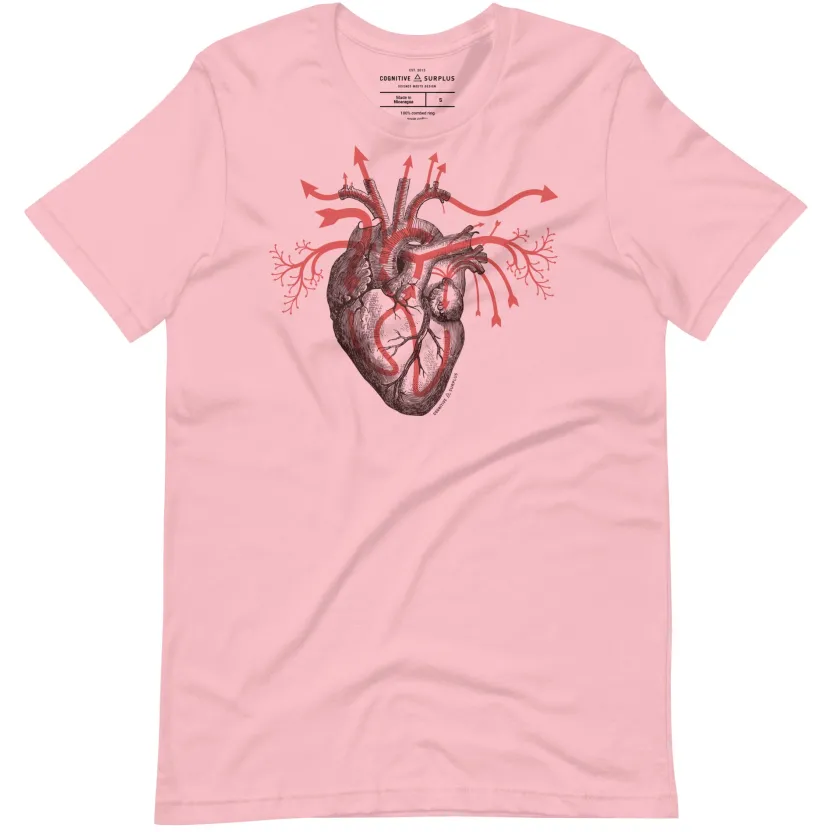 Cognitive Surplus Heart Blood Flow Graphic Tee* Unisex Graphic Tees | Medicine
