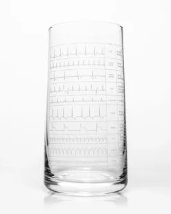 Cognitive Surplus Heartbeat Drinking Glass – EKG Tumbler | * Drinking Glasses | Medicine