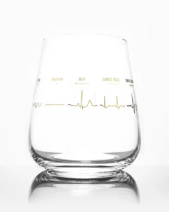 Cognitive Surplus Heartbeat Wine Glass - Cardiac Nurse Gift - EKG | * Wine Glasses | Medicine