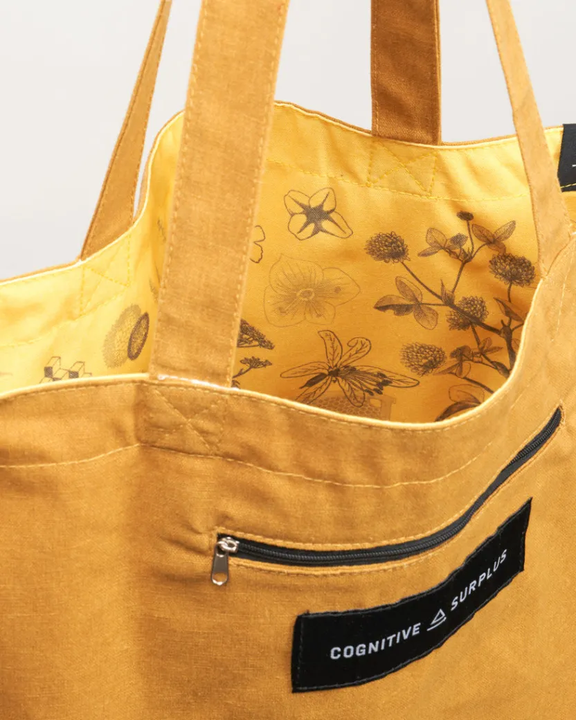Cognitive Surplus Honey Bee Shoulder Tote Bag | Reversible Tote* Tote Bags | Entomology