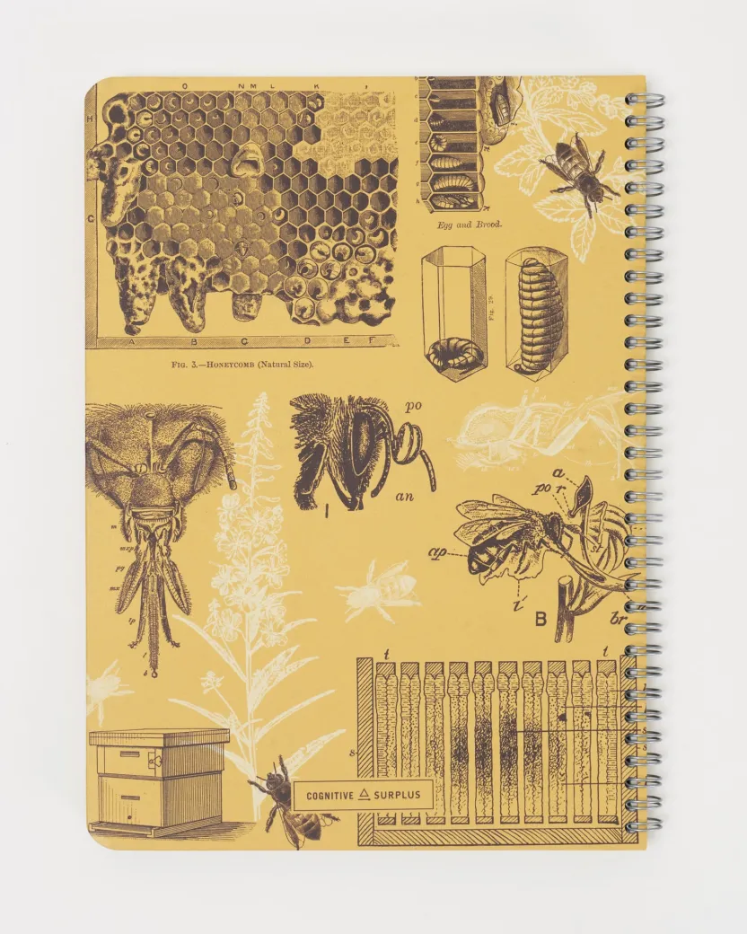 Cognitive Surplus Honey Bee Spiral Notebook | * The Helix | Entomology