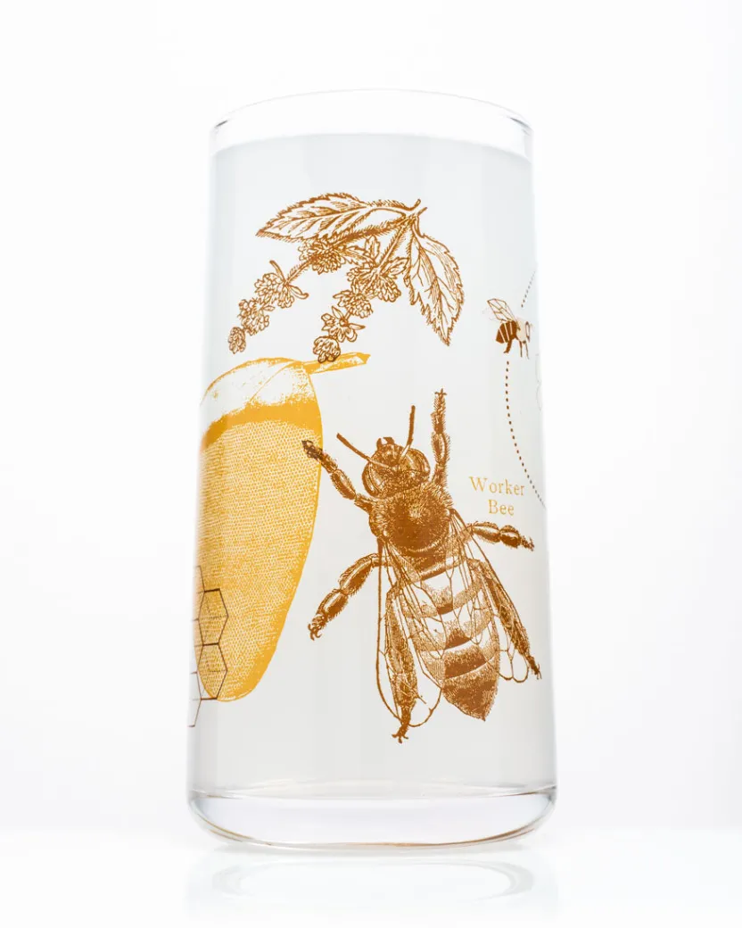 Cognitive Surplus Honey Bees Drinking Glass – Tumbler Glass | * Drinking Glasses | Entomology