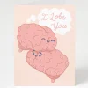 Cognitive Surplus I Lobe You Brain Love Card - Medical Student Gift | * Greeting Cards | Psychology