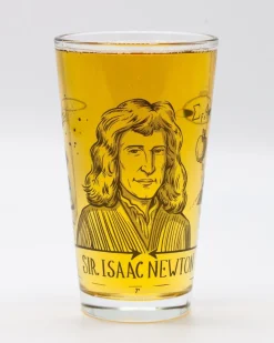 Cognitive Surplus Isaac Newton Pint Glass | Physics Gift* Beer Glasses | Physics