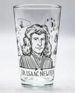 Cognitive Surplus Isaac Newton Pint Glass | Physics Gift* Beer Glasses | Physics