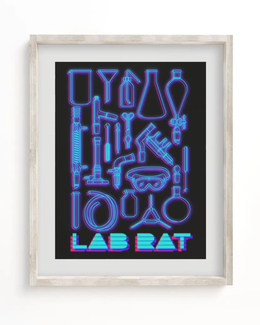 Cognitive Surplus Lab Rat Museum Print | Chemistry Gift* Wall Art | Microbiology