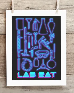 Cognitive Surplus Lab Rat Museum Print | Chemistry Gift* Wall Art | Microbiology