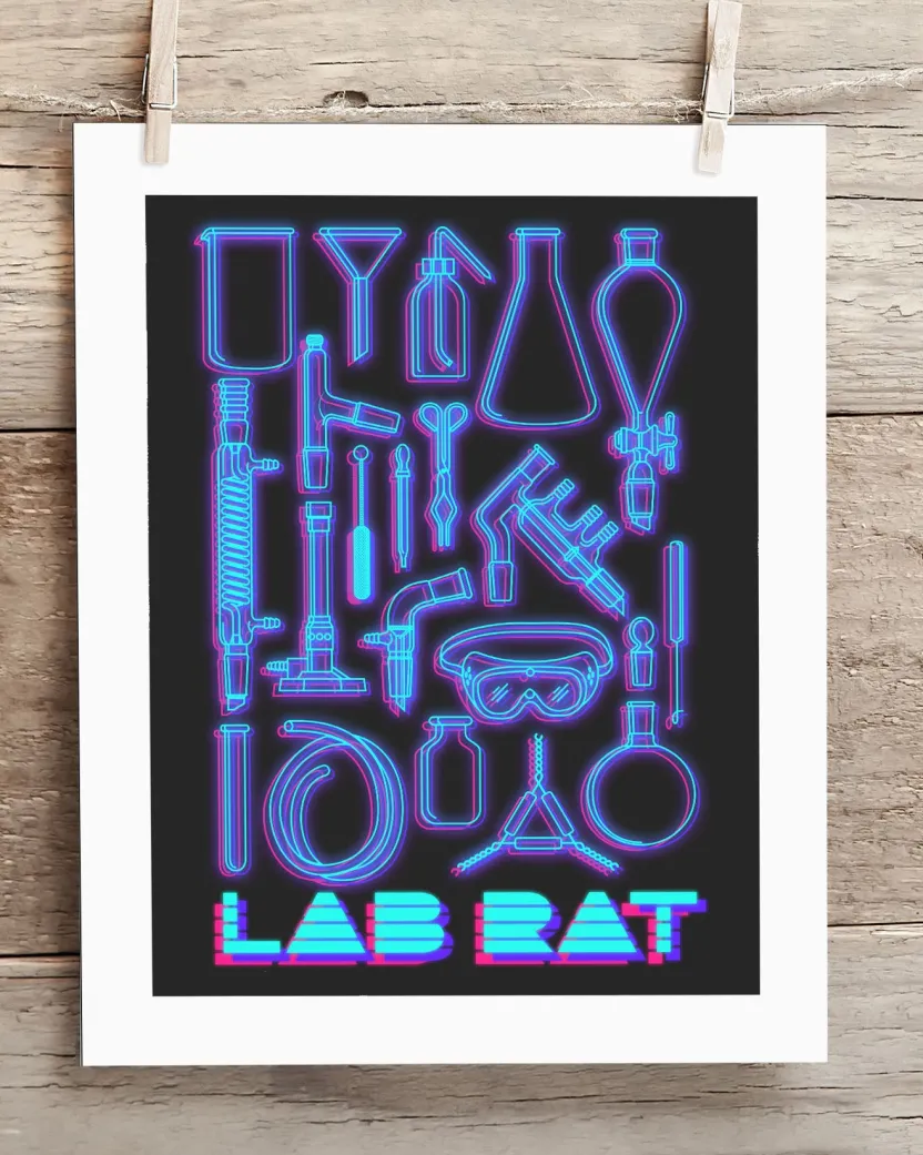 Cognitive Surplus Lab Rat Museum Print | Chemistry Gift* Wall Art | Microbiology