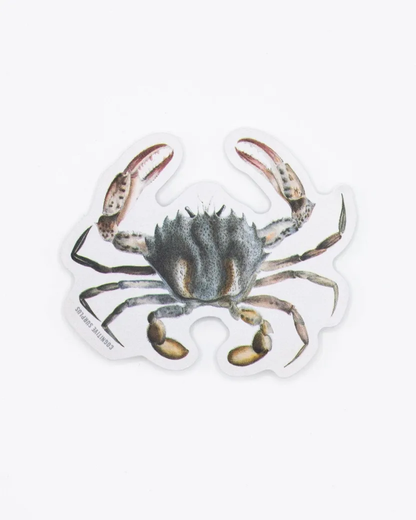 Cognitive Surplus Lady Crab Sticker* Stickers | Marine Biology