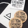 Cognitive Surplus Let Your Evening Unwind Coasters* Cocktail Accessories