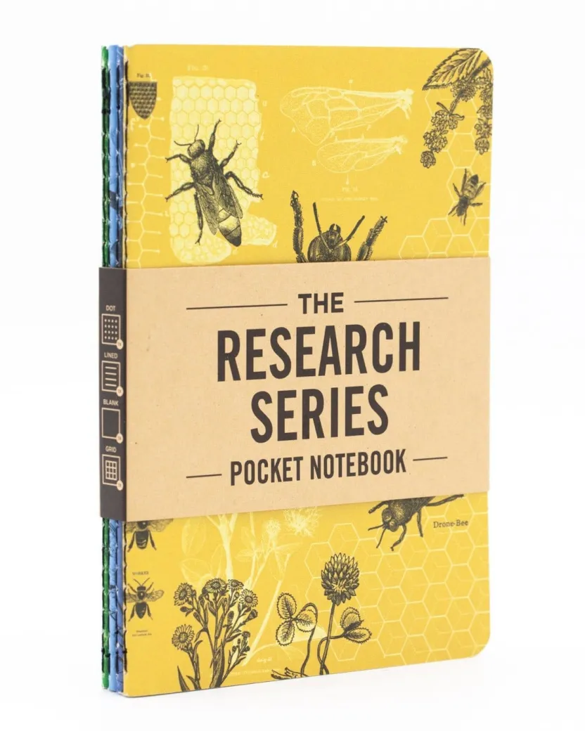 Cognitive Surplus Life Science Pocket Notebooks Set of 4 | Bee Journal* The Research | Kitchen Science