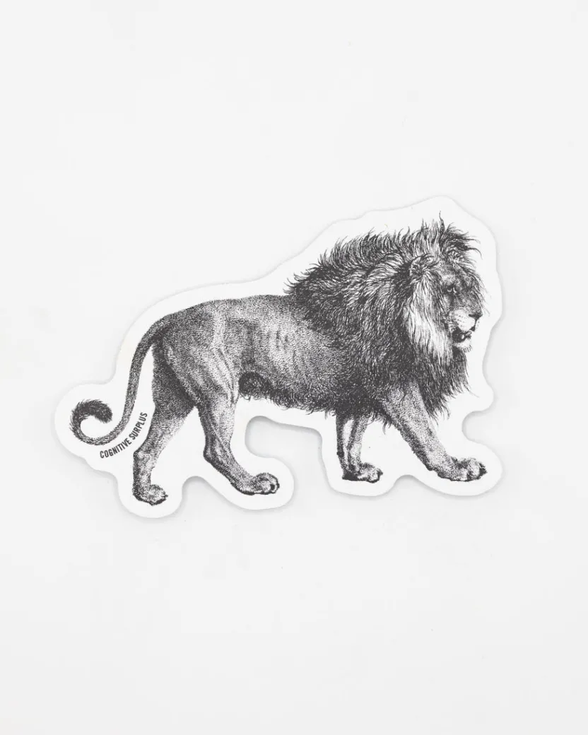 Cognitive Surplus Lion Sticker* Stickers | Biology
