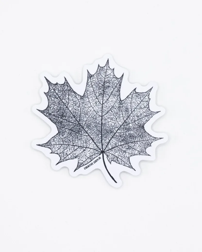 Cognitive Surplus Maple Leaf Sticker* Stickers | Botany