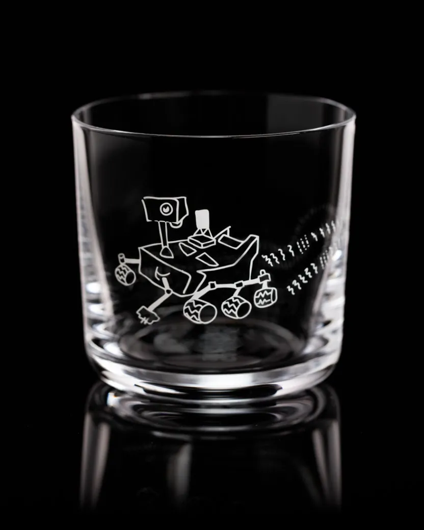 Cognitive Surplus Mars Rover Whiskey Glass - Scotch Glass | * Rocks Glasses | Astronomy