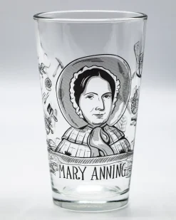 Cognitive Surplus Mary Anning Pint Glass | Science Pint Glass* Beer Glasses | Paleontology