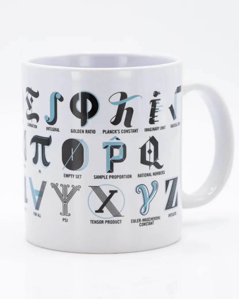 Cognitive Surplus Mathematical Alphabet Mug 20 oz | Physics Gift* Mugs | Math