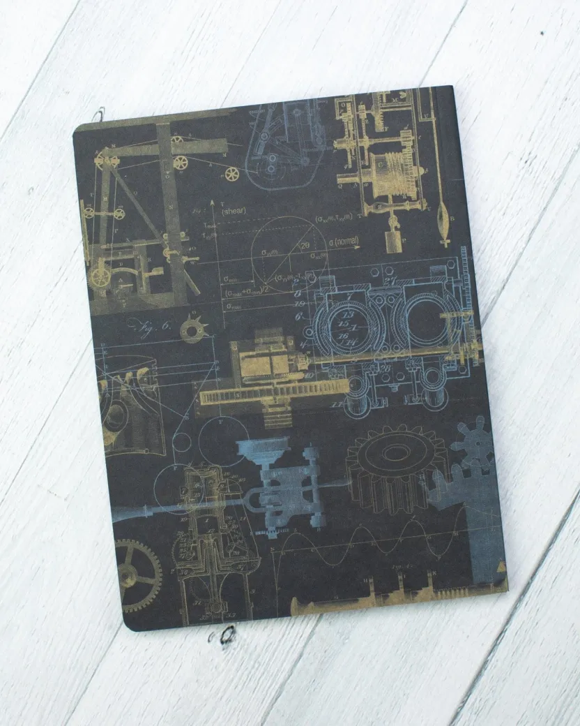Cognitive Surplus Mechanical Engineering Softcover Notebook | Dot Grid Journal* The Experiment | Physics