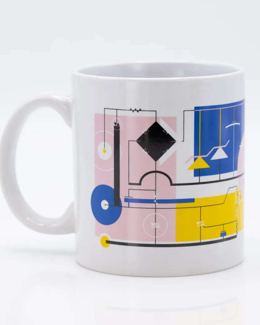 Cognitive Surplus Modern Art Circuit Mug 20 oz | Physics Gift* Mugs | Physics