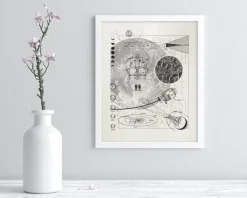 Cognitive Surplus Moon Scientific Illustration Museum Print* Wall Art | Geology + Earth Science