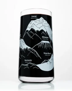 Cognitive Surplus Mountain Peaks of the World Drinking Glass | * Drinking Glasses | Geology + Earth Science