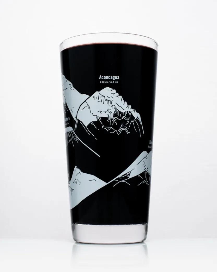 Cognitive Surplus Mountain Peaks of the World Beer Glass | * Beer Glasses | Geology + Earth Science