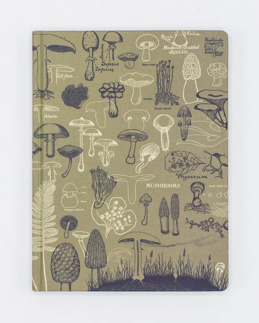 Cognitive Surplus Mushroom Notebook - Hardcover | Dot Grid Journal* The Hypothesis | Kitchen Science