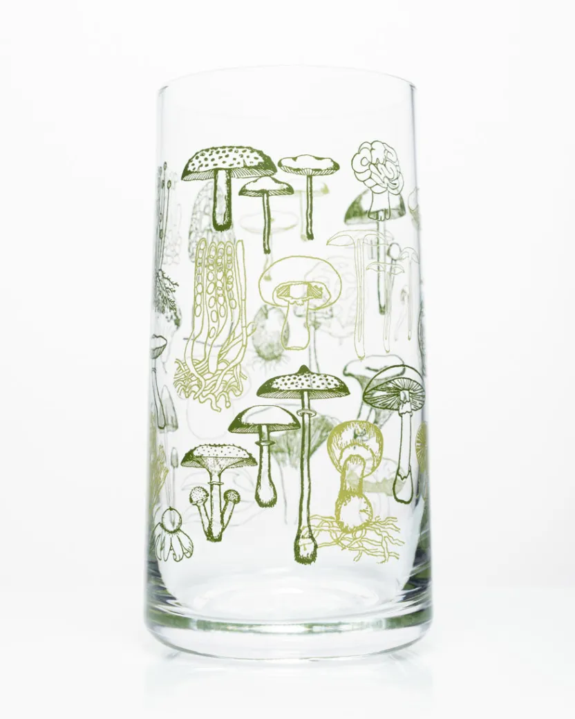 Cognitive Surplus Mushrooms Drinking Glass – Tumbler Glass | * Drinking Glasses | Botany