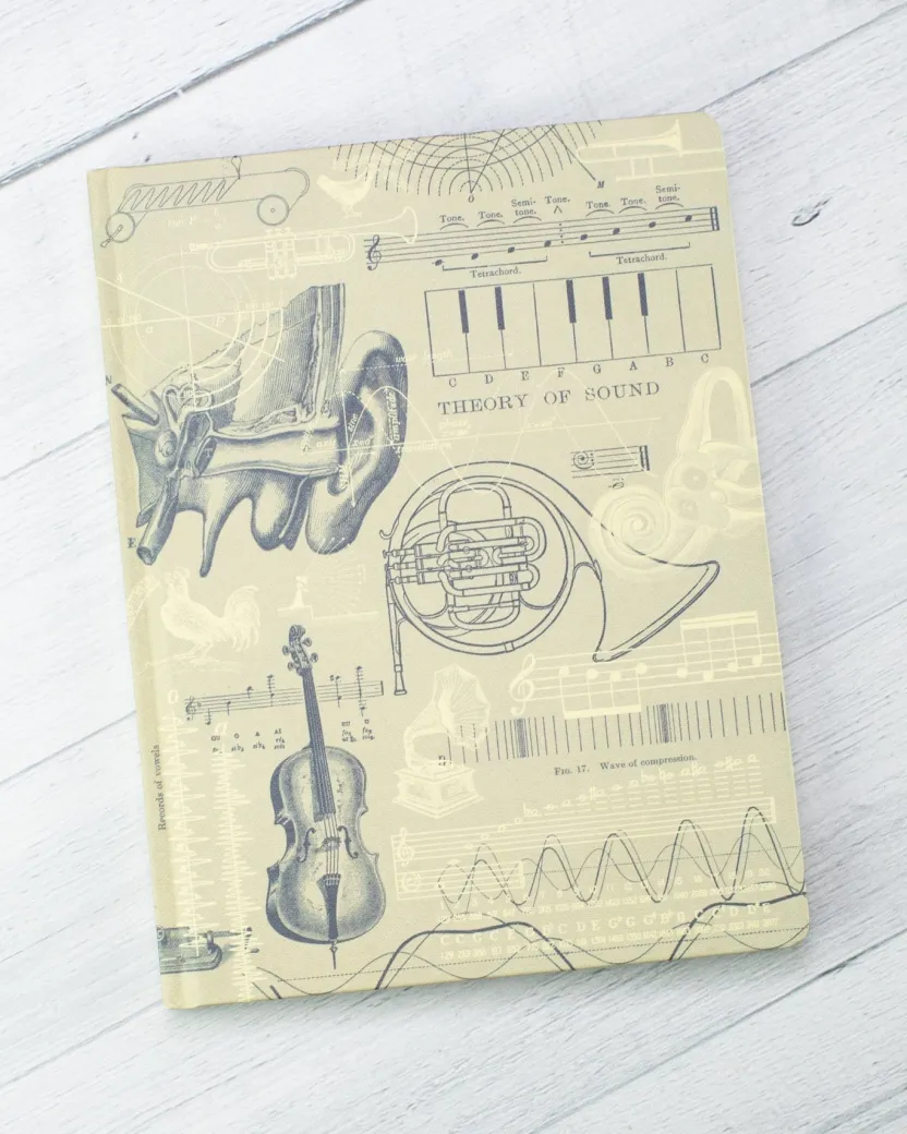 Cognitive Surplus Music, Sound & Hearing Notebook - Hardcover | Physics Gift* The Hypothesis | Physics