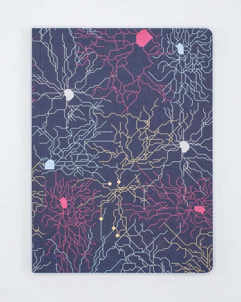 Cognitive Surplus Neural Circuit Softcover Notebook | Dot Grid Journal* The Experiment | Psychology
