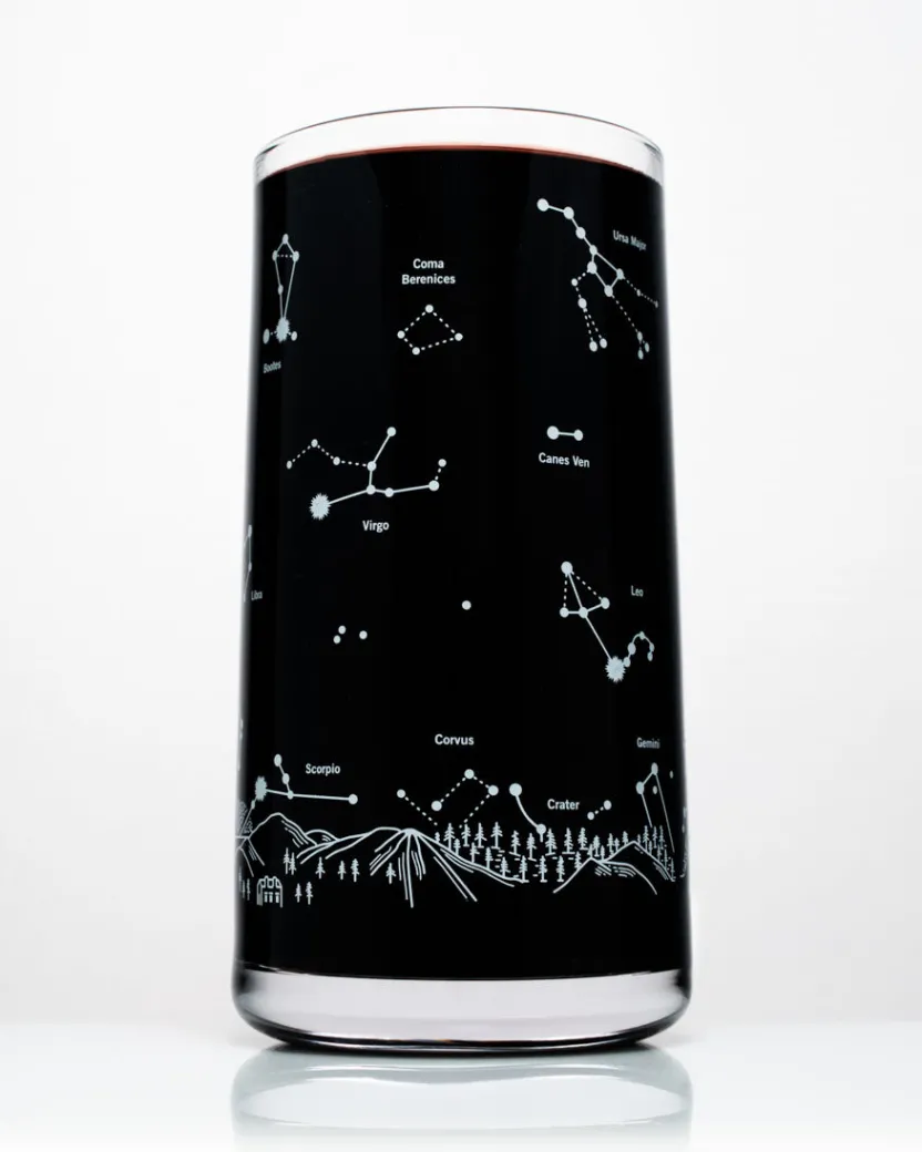 Cognitive Surplus Night Sky Drinking Glass - Star Chart Tumbler | * Drinking Glasses | Astronomy