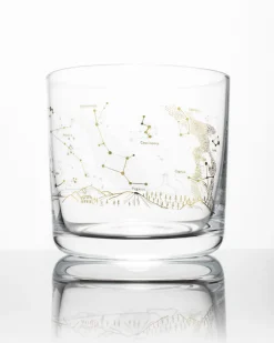 Cognitive Surplus Night Sky Star Chart Whiskey Glass - Scotch Glass | * Rocks Glasses | Astronomy