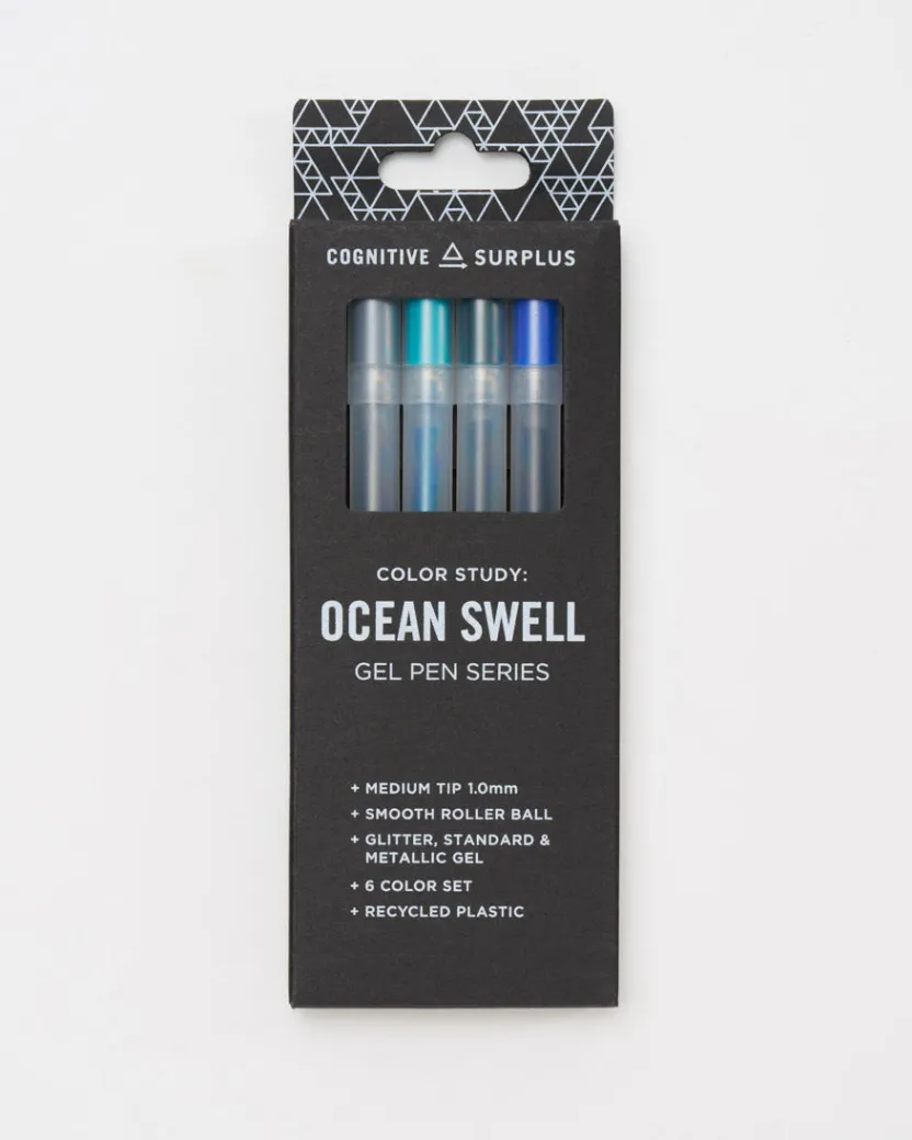 Cognitive Surplus Ocean Swell Gel Pens (Pack of 6)* Pens | Marine Biology