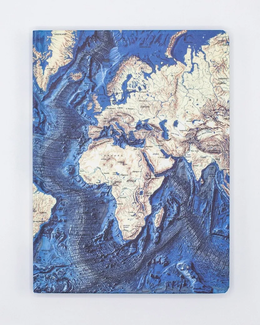 Cognitive Surplus Ocean Terrain Map Notebook | Dot Grid Journal* The Hypothesis | Marine Biology