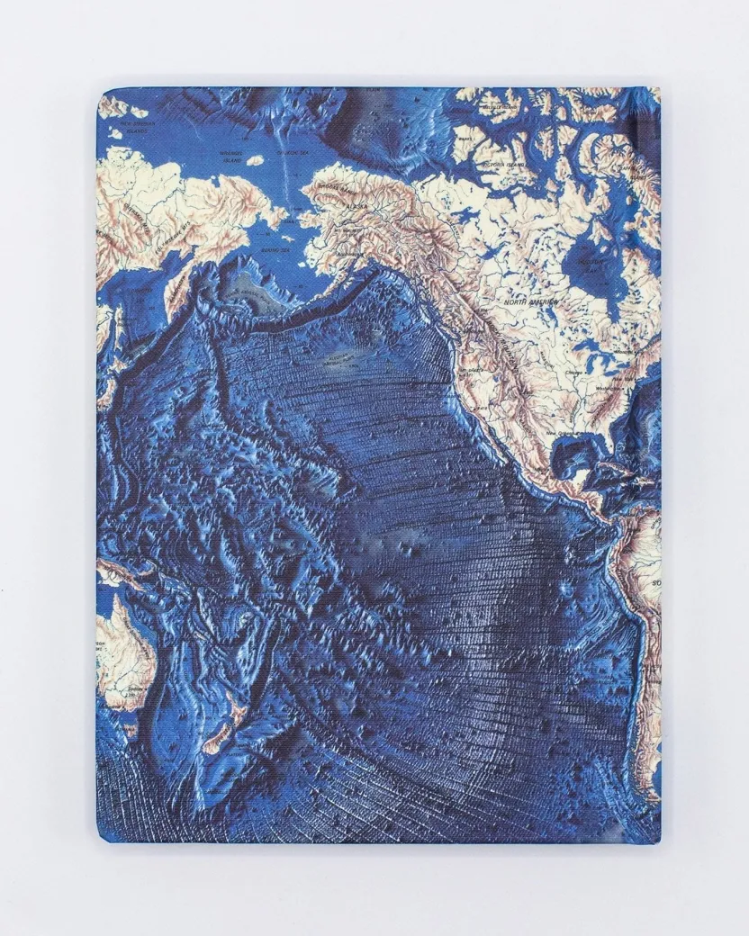 Cognitive Surplus Ocean Terrain Map Notebook | Dot Grid Journal* The Hypothesis | Marine Biology