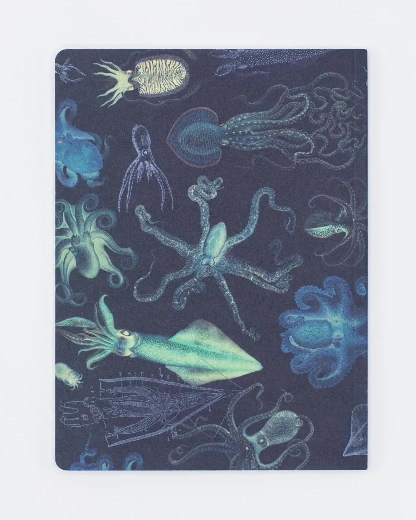 Cognitive Surplus Octopus Print Softcover Notebook | Recycled Notebook* The Experiment | Marine Biology