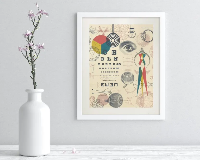 Cognitive Surplus Optics & Sight Scientific Illustration Museum Print* Wall Art | Physics