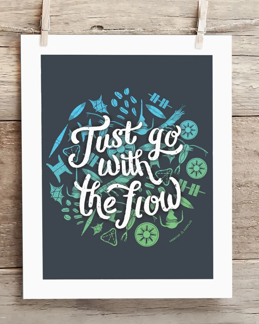 Cognitive Surplus Plankton Go With the Flow Museum Print* Wall Art | Marine Biology