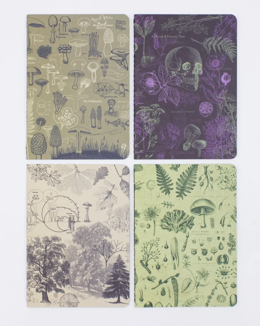 Cognitive Surplus Plants + Fungi Pocket Notebooks Set of 4* The Research | Kitchen Science