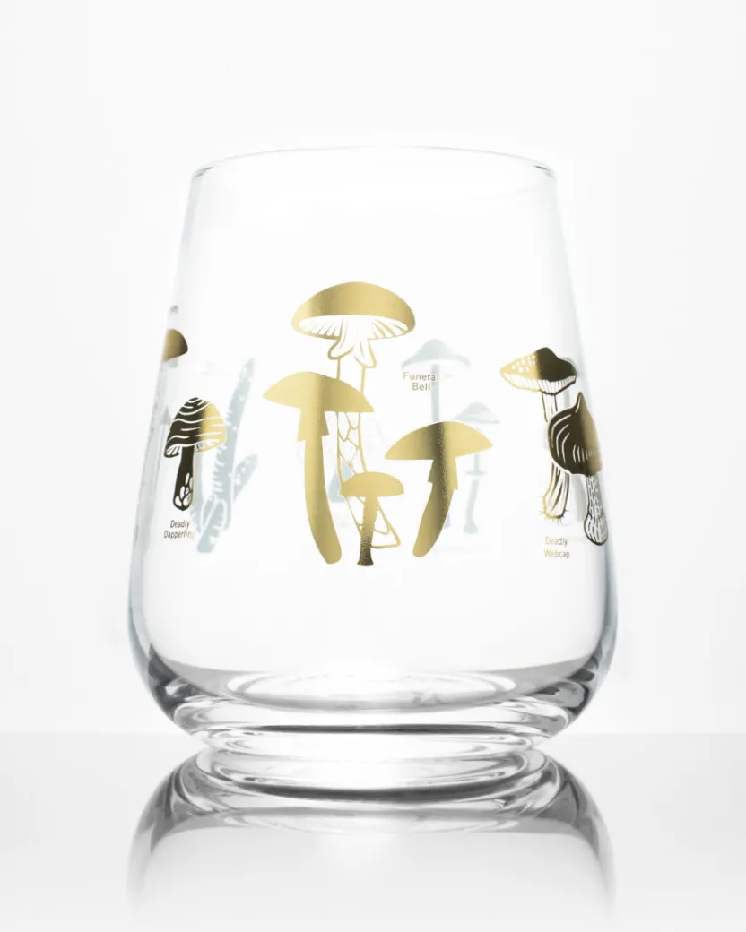 Cognitive Surplus Poisonous Mushrooms Wine Glass | * Wine Glasses | Botany