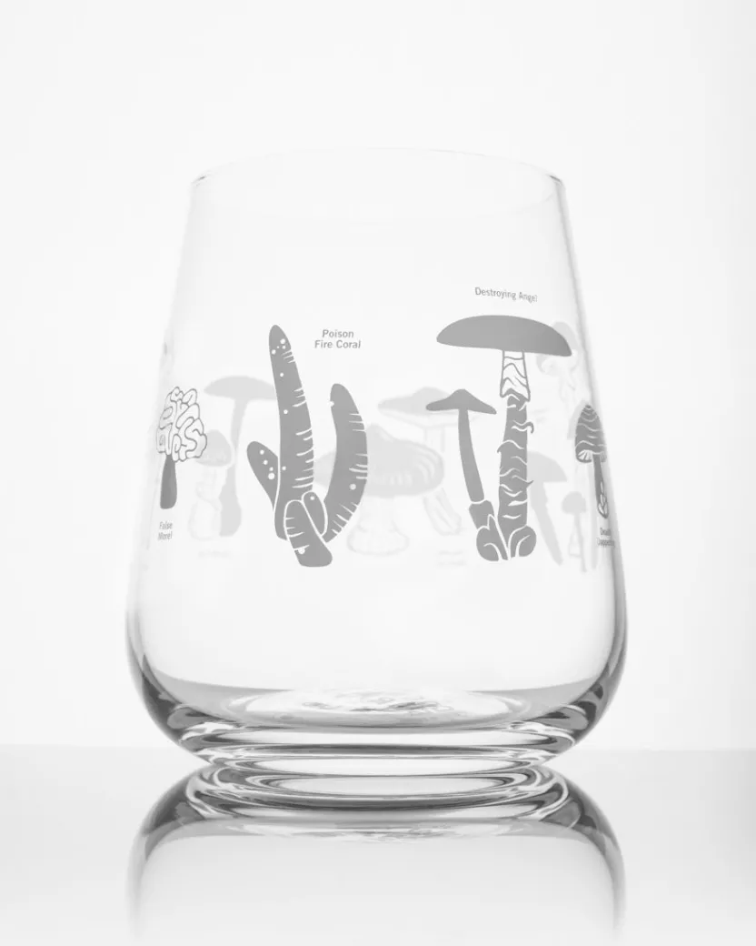 Cognitive Surplus Poisonous Mushrooms Wine Glass | * Wine Glasses | Botany