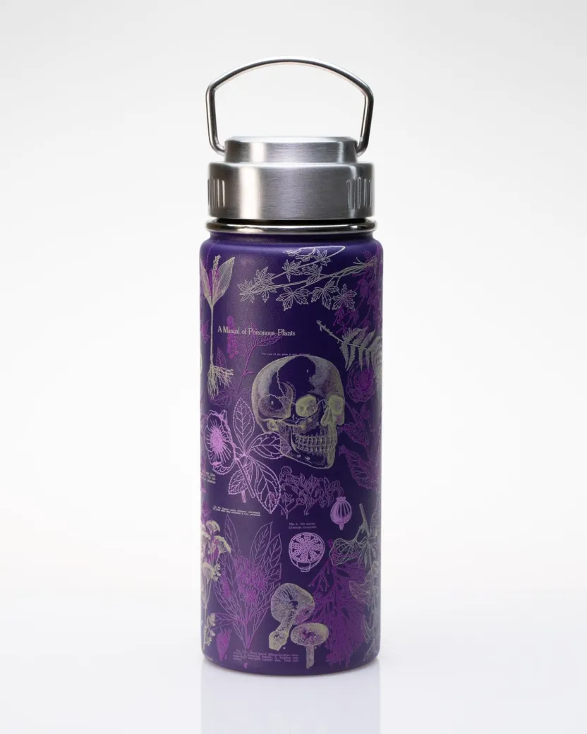 Cognitive Surplus Poisonous Plants Stainless Steel Vacuum Flask / Insulated Travel Mug* Travel Mugs | Water Bottles