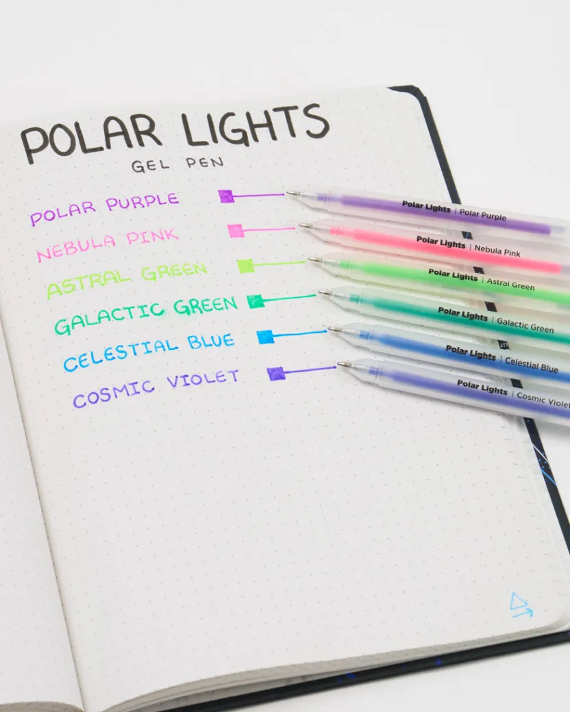 Cognitive Surplus Polar Lights Neon Gel Pens (Pack of 6)* Pens | Geology + Earth Science