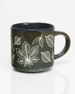 Cognitive Surplus Pressed Leaves Mug - Hand Carved | * Mugs | Botany
