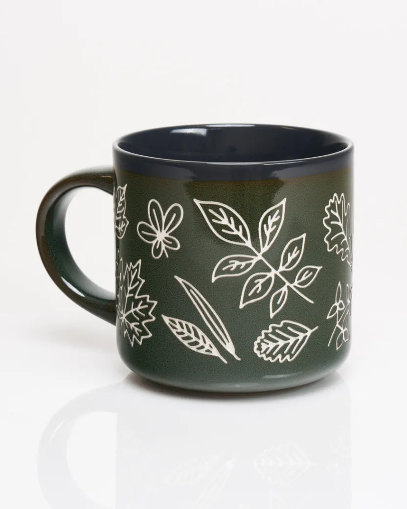 Cognitive Surplus Pressed Leaves Mug - Hand Carved | * Mugs | Botany