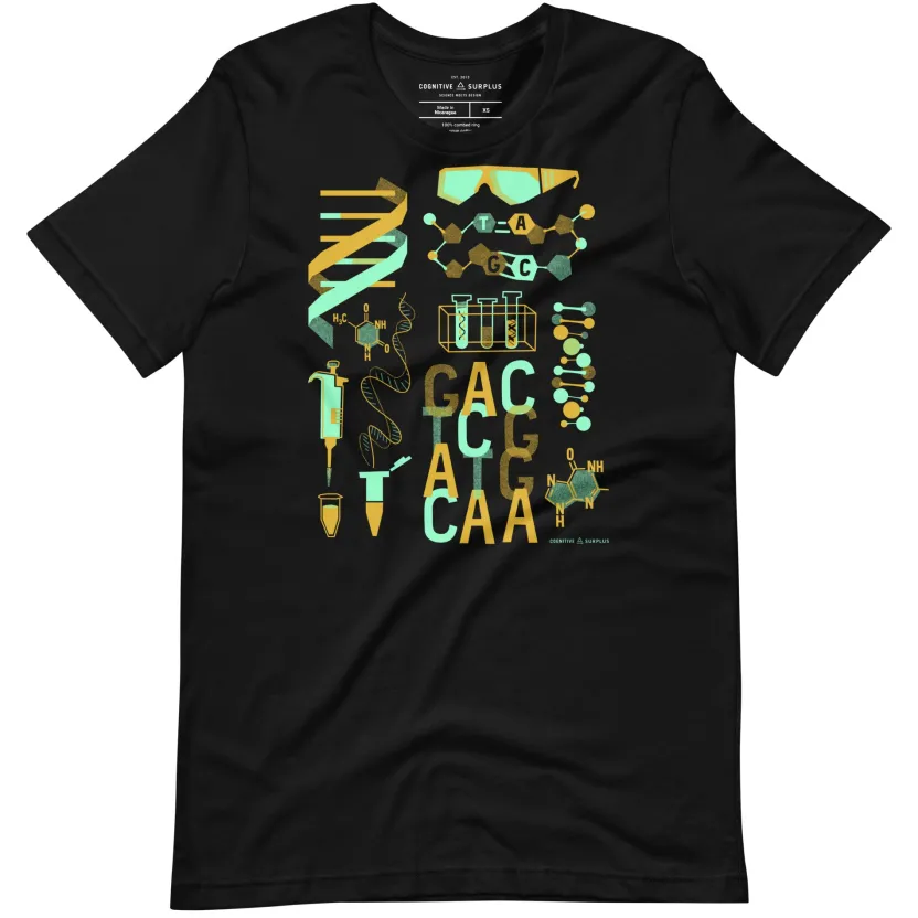 Cognitive Surplus Retro DNA Graphic Tee* Unisex Graphic Tees | Microbiology