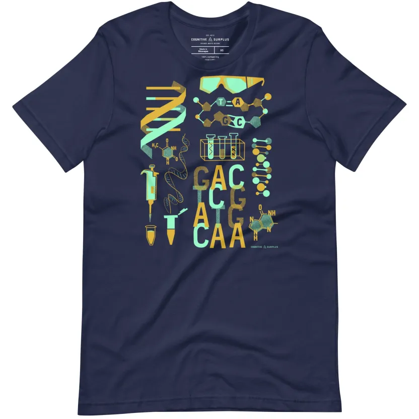 Cognitive Surplus Retro DNA Graphic Tee* Unisex Graphic Tees | Microbiology