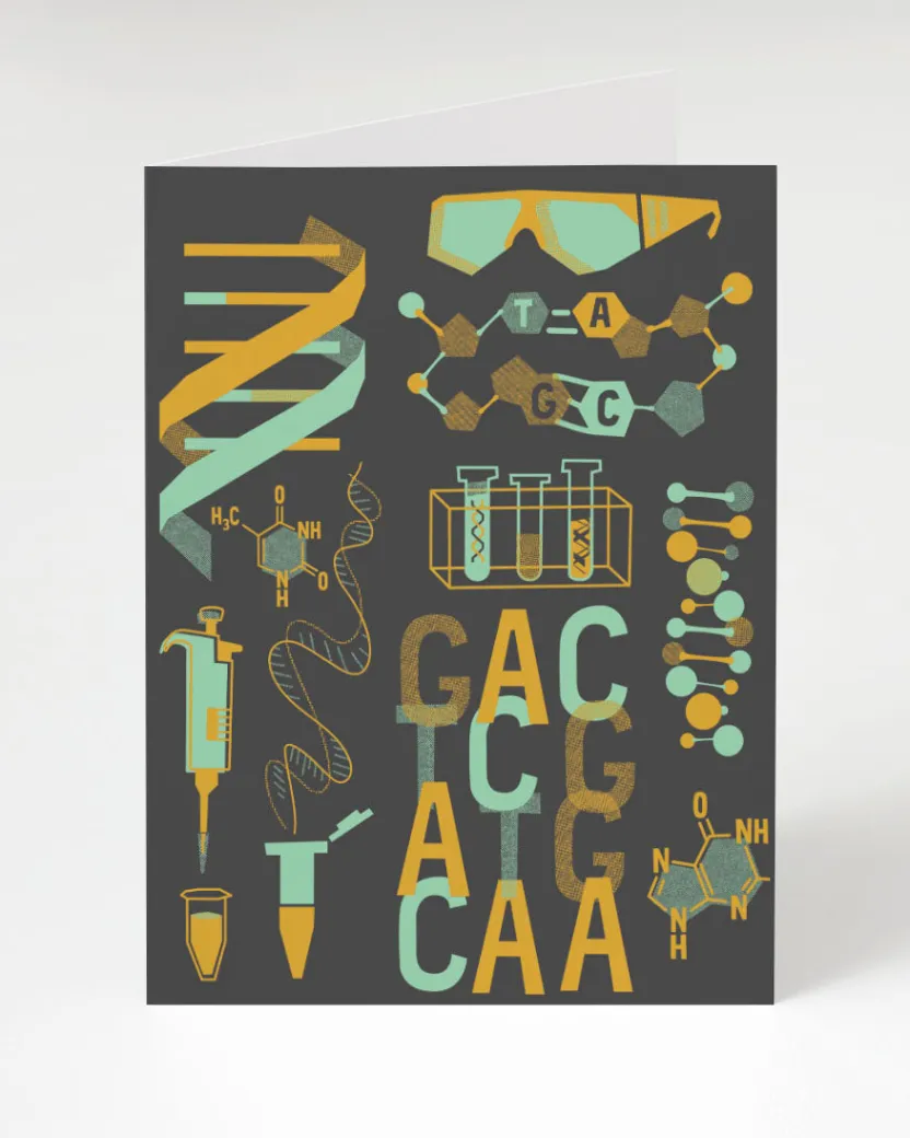 Cognitive Surplus Retro DNA Greeting Card - Graduation Card | * Greeting Cards | Genetics