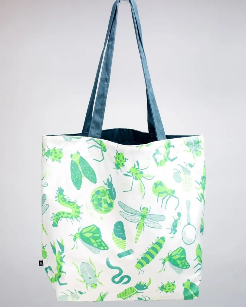 Cognitive Surplus Retro Insect Print Tote Bag | Reversible Tote* Tote Bags | Entomology