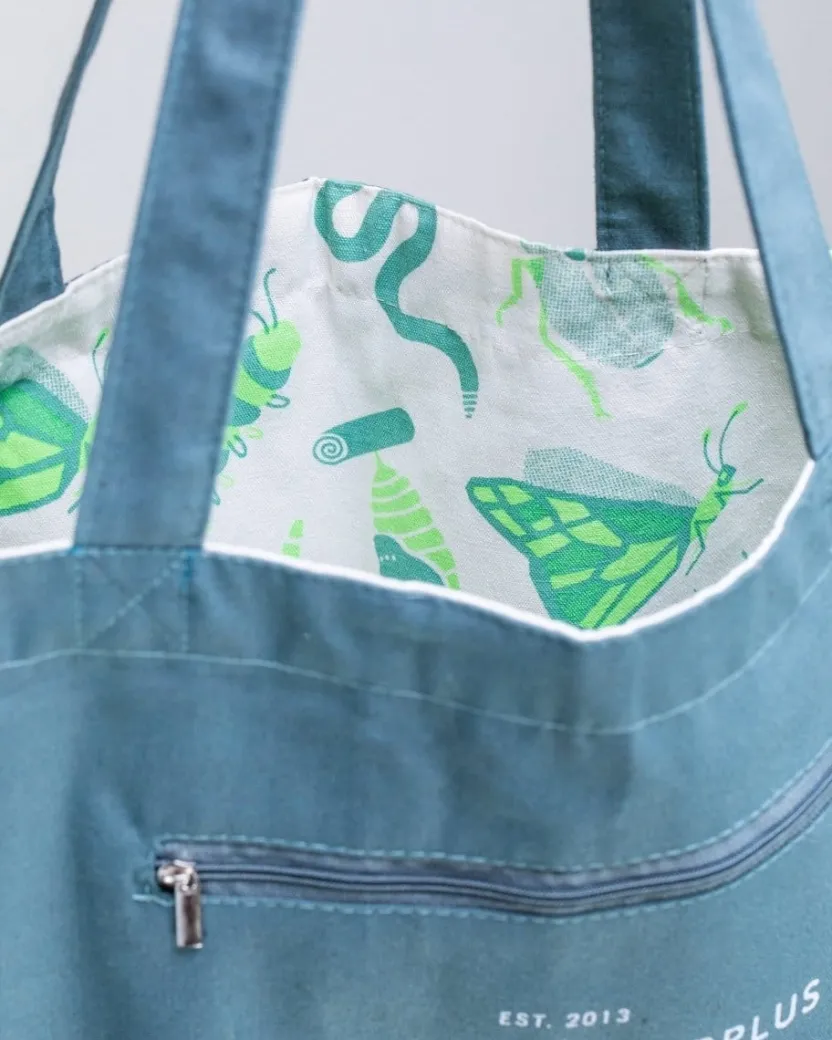 Cognitive Surplus Retro Insect Print Tote Bag | Reversible Tote* Tote Bags | Entomology